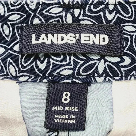 Lands' End pattern women's shorts bermuda 8 - Picture 5 of 7